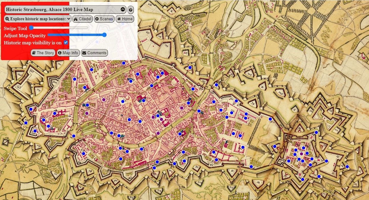 Historic Strasbourg Live Map Image